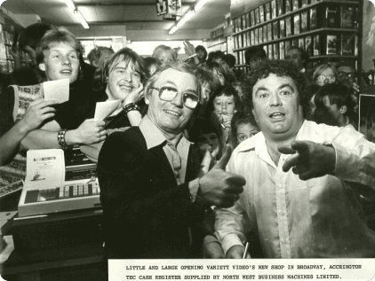 Little & Large give a thumbs-up!