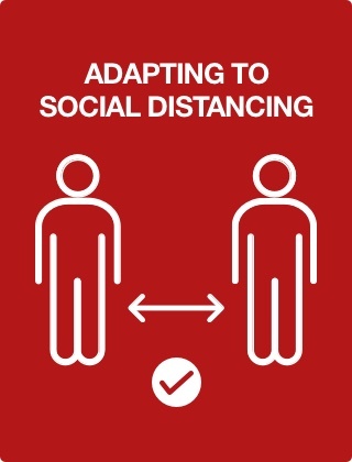 How can the hospitality industry adapt to social distancing?